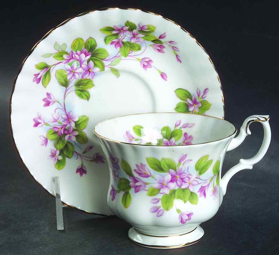 Mayflower Footed Cup & Saucer Set by Royal Albert-1