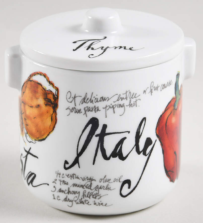 Pasta Italiana Thyme Spice Jar & Lid by Rosanna-1