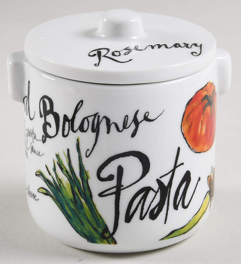 Pasta Italiana Rosemary Spice Jar & Lid by Rosanna-1