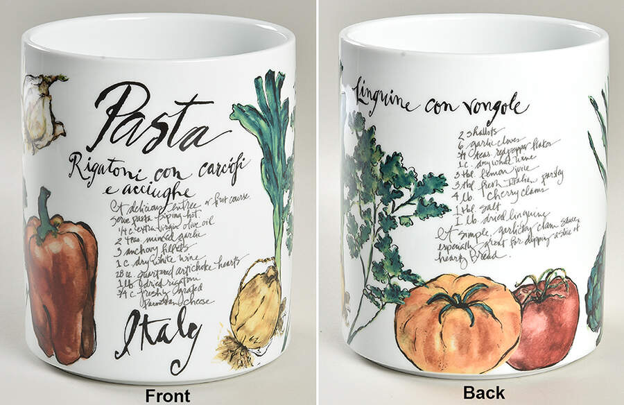 Pasta Italiana Utensil Holder by Rosanna-1