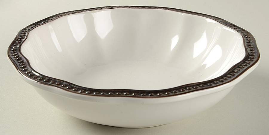 Hobnail Cream Bronze Soup/Cereal Bowl by Roscher & Co-1