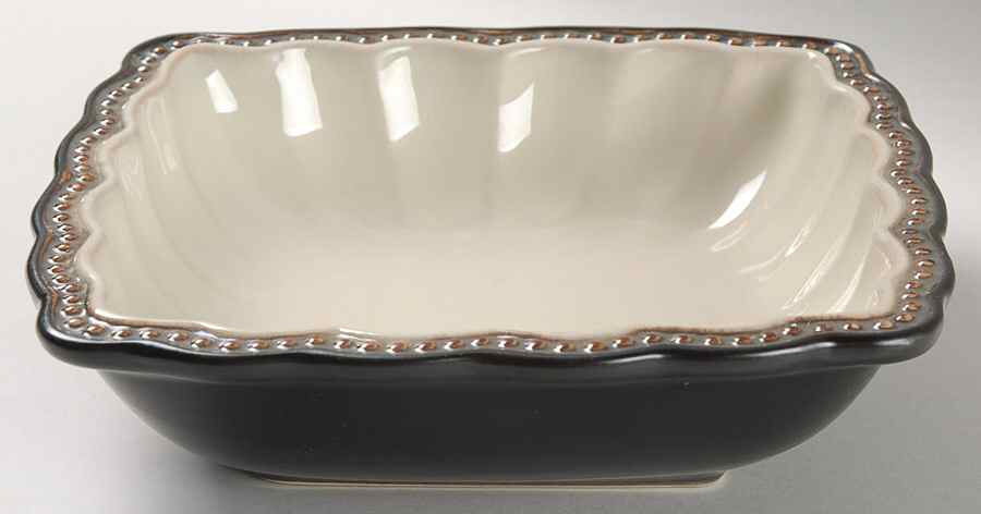 Hobnail Cream Bronze Square Soup/Cereal Bowl by Roscher & Co-1