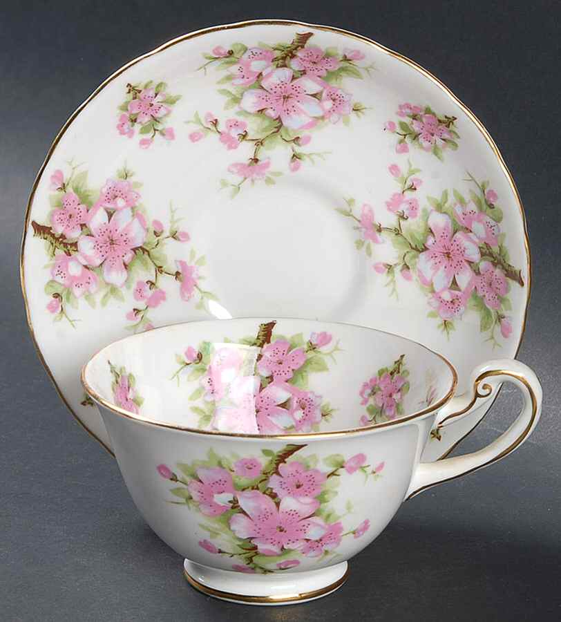 4284a Footed Cup & Saucer Set by Royal Chelsea-1