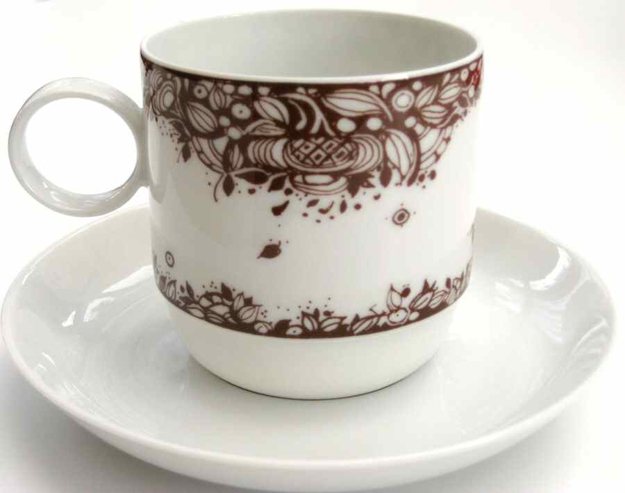 Ornamentic Flat Cup & Saucer Set by Rosenthal - Continental-1