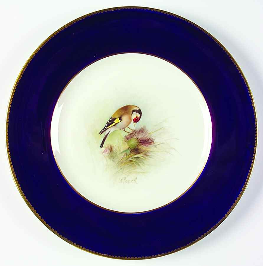 Z2038 Cobalt Blue Dinner Plate by Royal Worcester-1