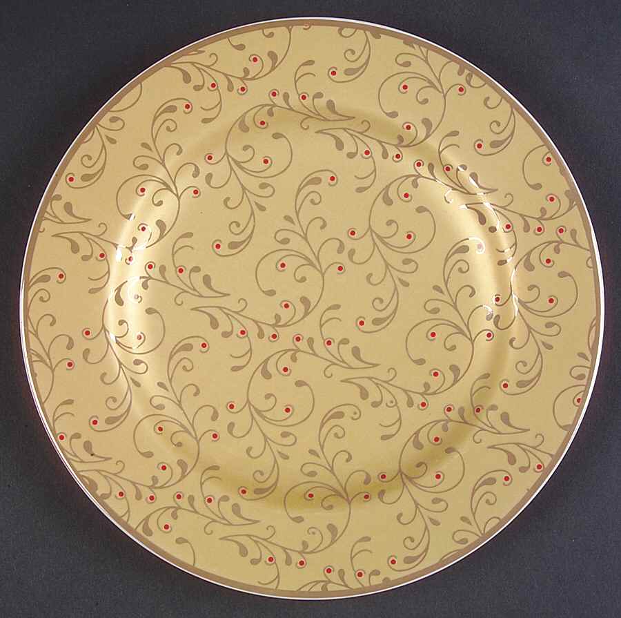 Christmas Scroll Salad Plate by Roscher & Co-1