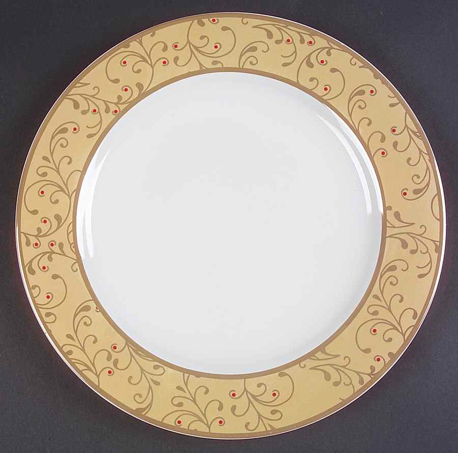 Christmas Scroll Dinner Plate by Roscher & Co-1