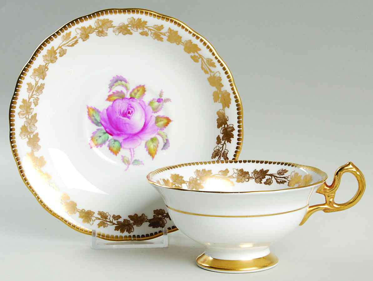 375A Footed Cup & Saucer Set by Royal Chelsea-1