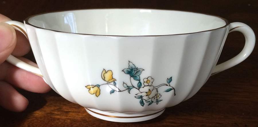 Spring Flat Cream Soup Bowl by Royal Worcester-1