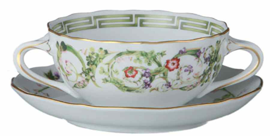 Flower Fantasy Flat Cream Soup Bowl & Saucer Set by Rosenthal - Continental-1