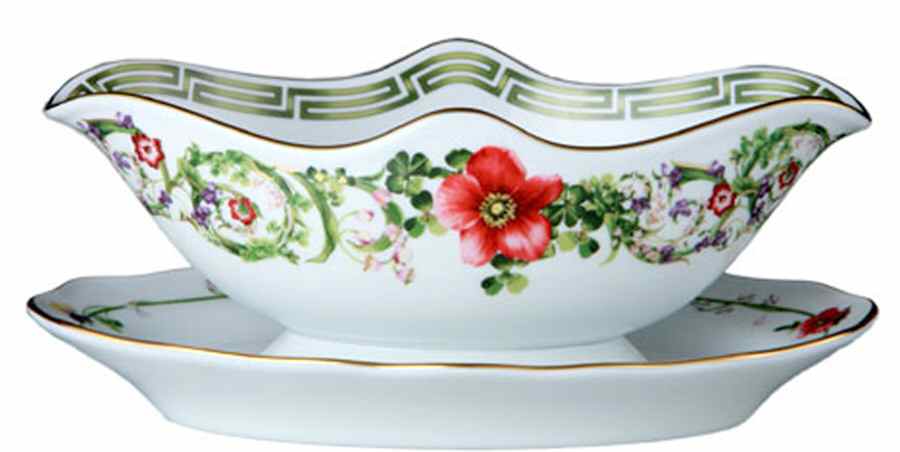 Flower Fantasy Gravy Boat with Attached Underplate by Rosenthal - Continental-1