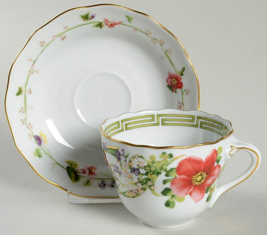 Flower Fantasy Flat Cup & Saucer Set by Rosenthal - Continental-1