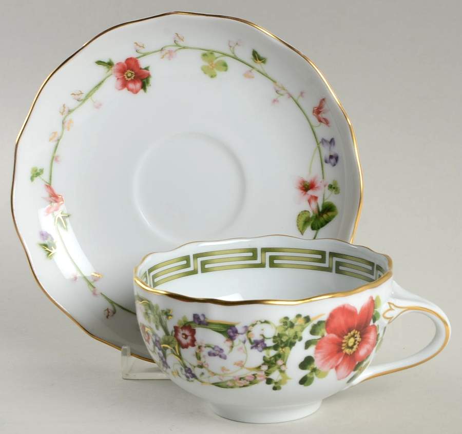 Flower Fantasy Flat Cup & Saucer Set by Rosenthal - Continental-1