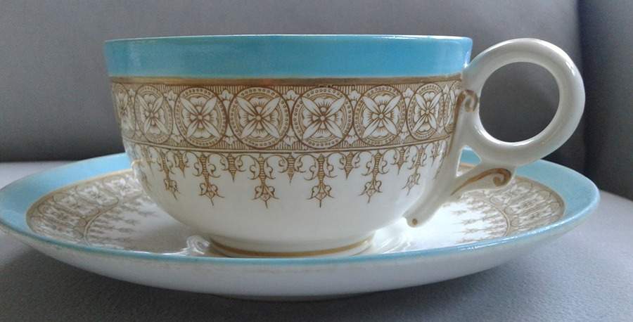 W2090 Flat Cup & Saucer Set by Royal Worcester-1
