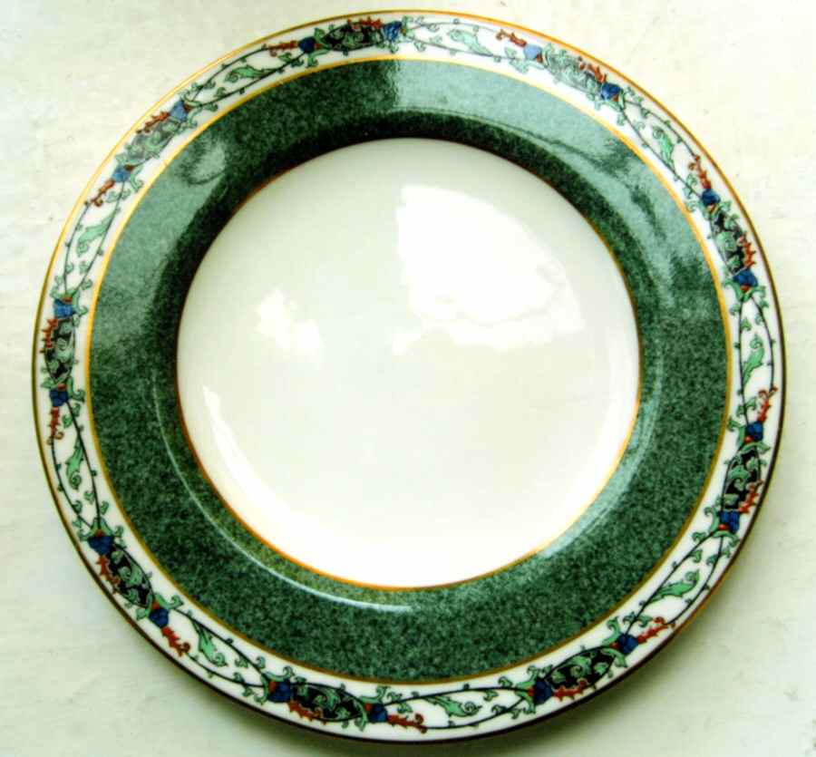 C1303 (Green Band) Dinner Plate by Royal Worcester-1