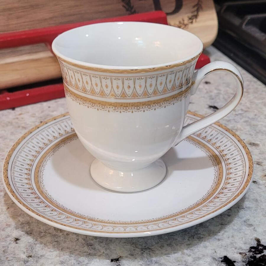 RZS5 Footed Cup & Saucer Set by Royal Scotland-1