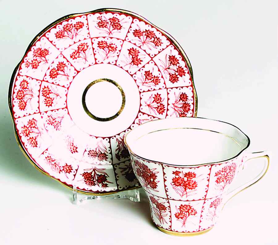 4963 Flat Cup & Saucer Set by Rosina-Queens-1