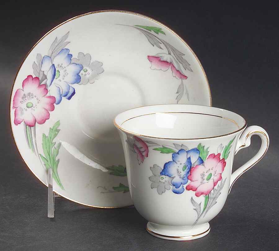 3919x Footed Cup & Saucer Set by Rosina-Queens-1