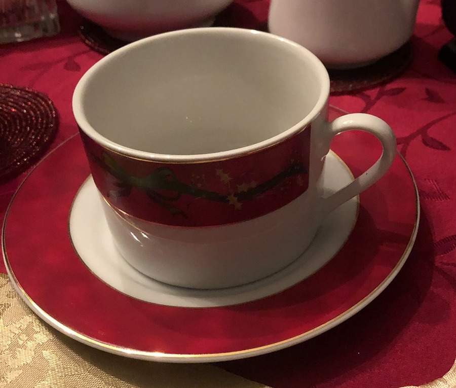Christmas Berry Red Flat Cup & Saucer Set by Royal Heritage-1