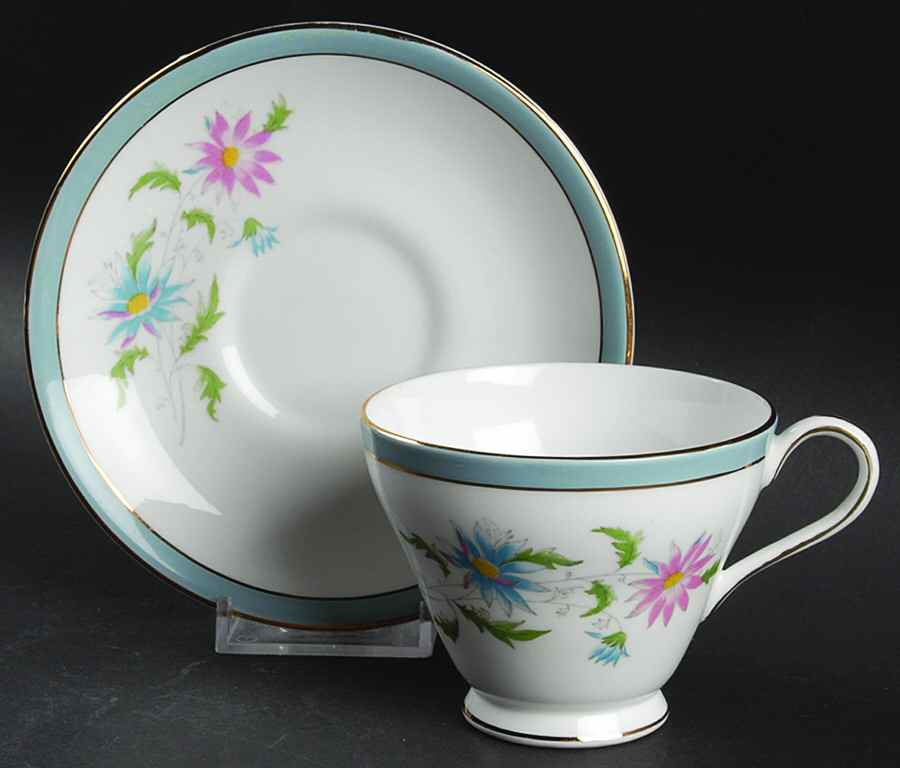 Gay Morning Footed Cup & Saucer Set by Royal Grafton-1