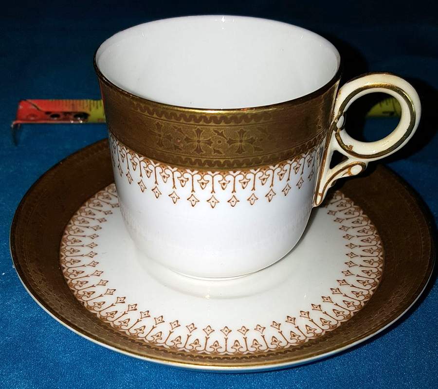 W347 Flat Demitasse Cup & Saucer Set by Royal Worcester-1