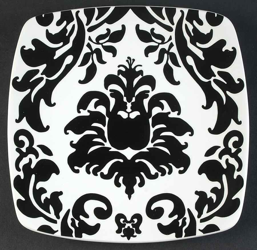 Damask Collection Square Salad Plate by Roscher & Co-1