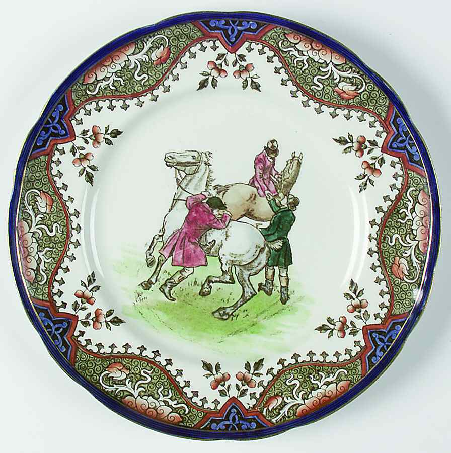 Hunting (Thomson A) Dinner Plate by Royal Doulton-1