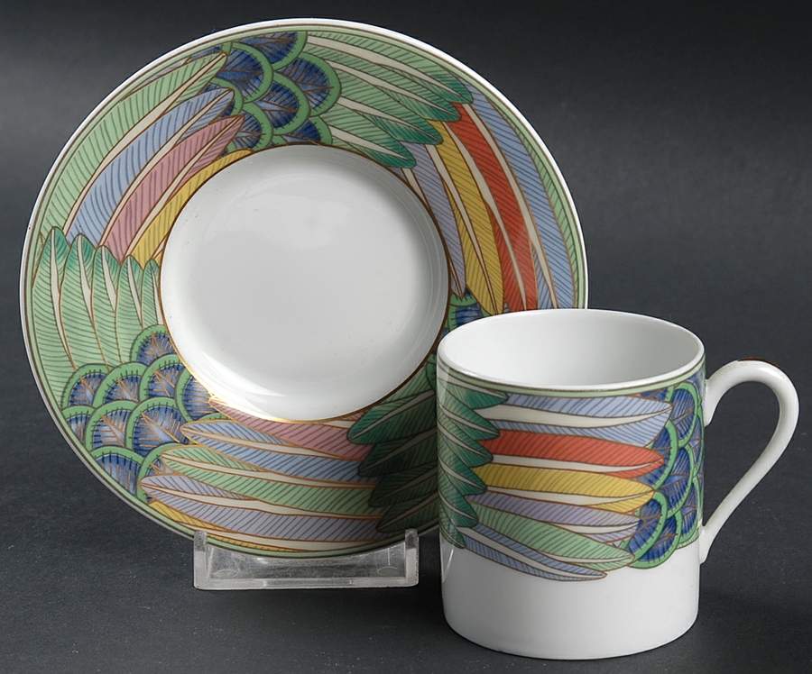 Ramage Flat Demitasse Cup & Saucer Set by Raynaud-1