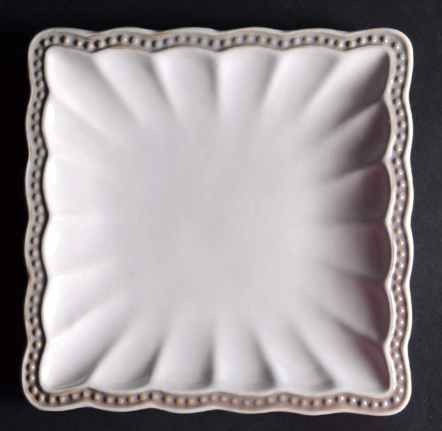 Hobnail Oyster Square Salad Plate by Roscher & Co-1