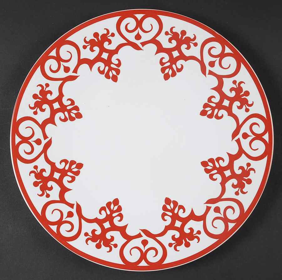 Tuzani Collection Red Dinner Plate by Roscher & Co-1