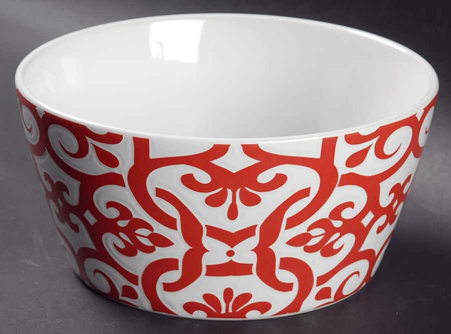 Tuzani Collection Red Soup/Cereal Bowl by Roscher & Co-1