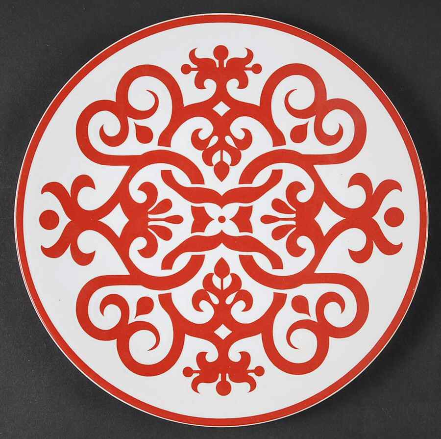 Tuzani Collection Red Salad Plate by Roscher & Co-1