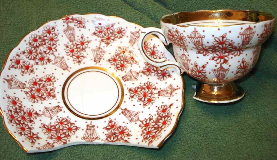 5123 Footed Cup & Saucer Set by Rosina-Queens-1