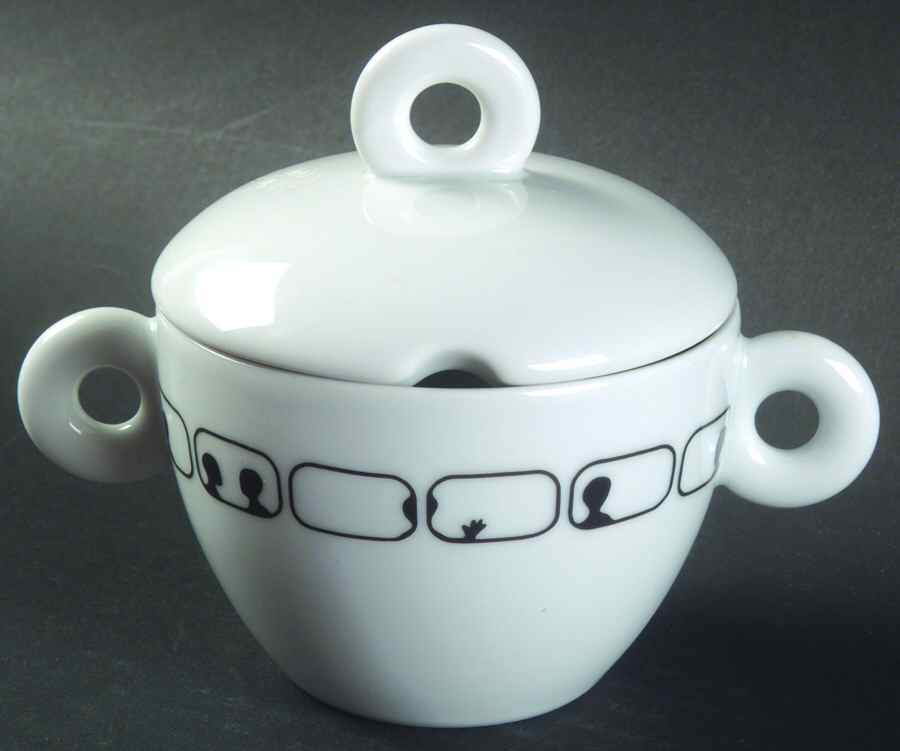 Illy Collection 2001 David Byrne Aliens Sugar Bowl & Lid by Rosenthal - Continental-1