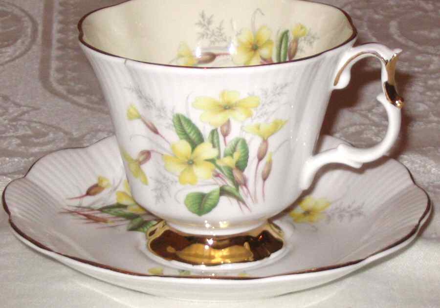 Flower of the Month Series Footed Cup & Saucer Set by Royal Albert-1