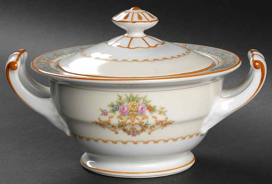 RO90 Sugar Bowl & Lid by Rose (Japan)-1