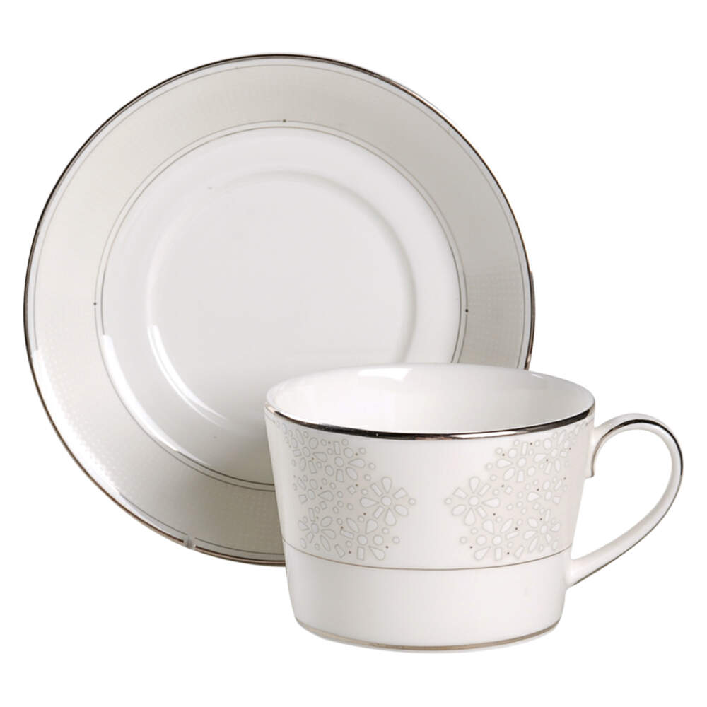 Modern Love Flat Cup & Saucer Set by Royal Doulton-1
