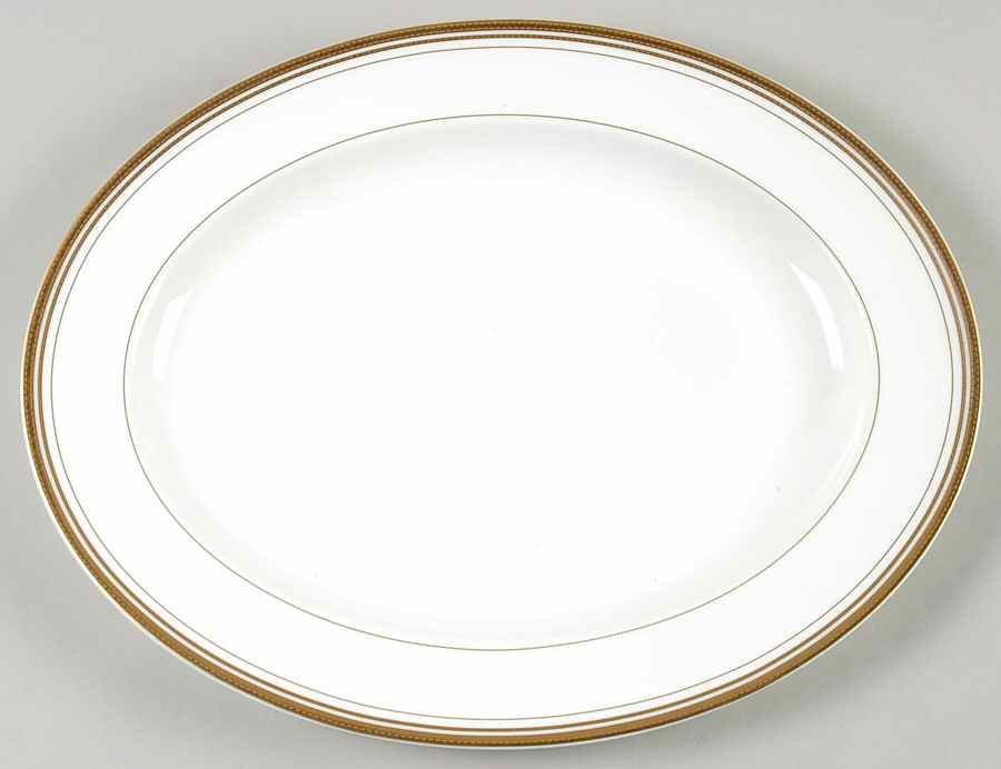Ruban d'Or 13" Oval Serving Platter by Royal Doulton-1