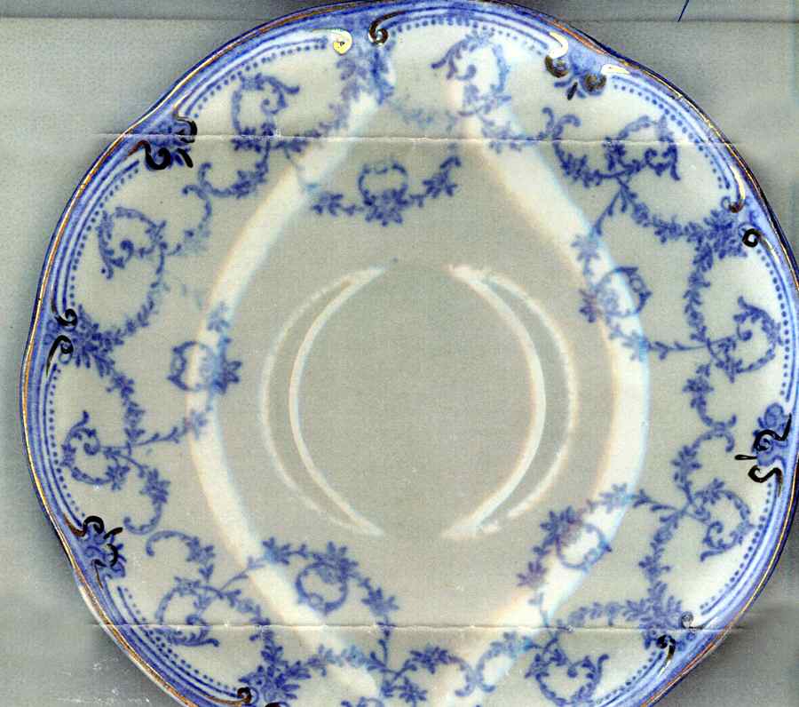 Cathlyn Blue (Gold Trim) Saucer by Ridgway (Ridgways)-1
