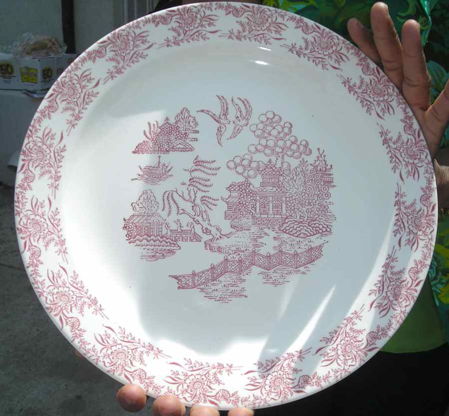RYL92 Red Chop Plate (Round Platter) by Royal (USA)-1