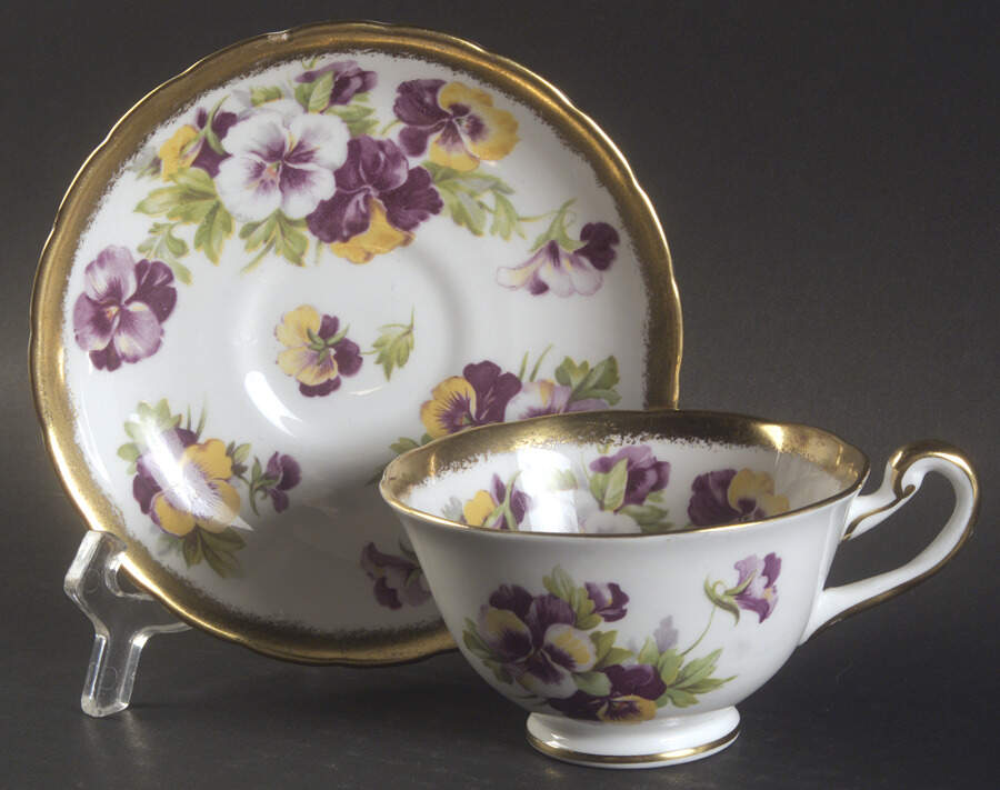 4219A Footed Cup & Saucer Set by Royal Chelsea-1