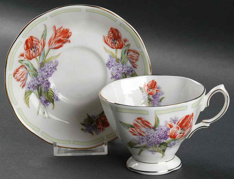 Botanical Teas Footed Cup & Saucer Set by Royal Albert-1