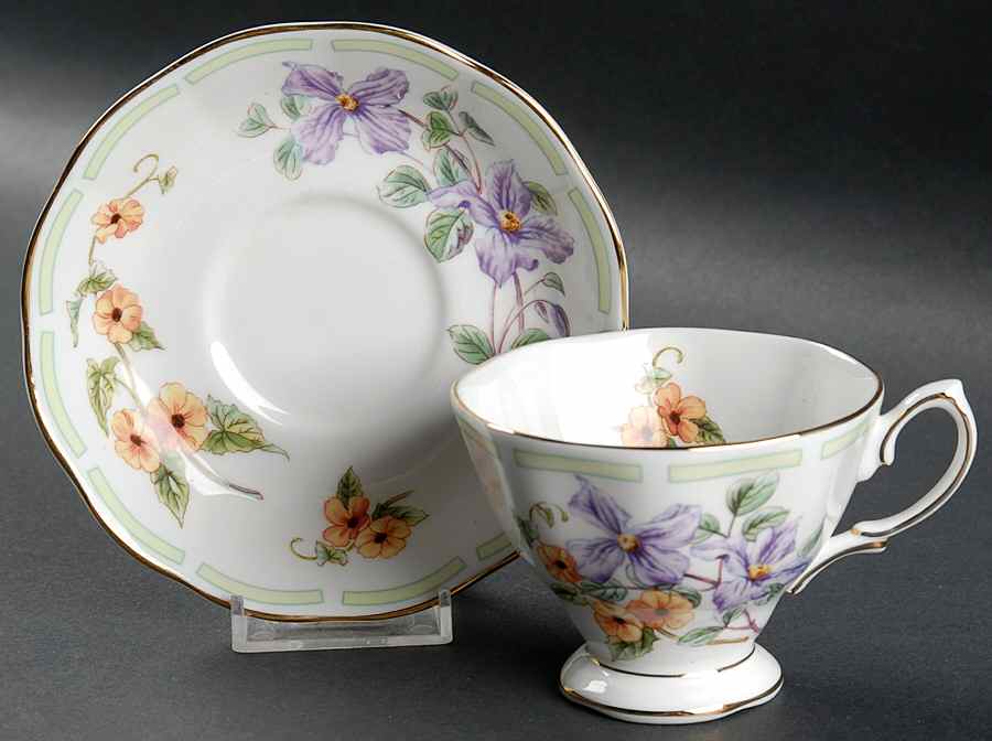 Botanical Teas Footed Cup & Saucer Set by Royal Albert-1