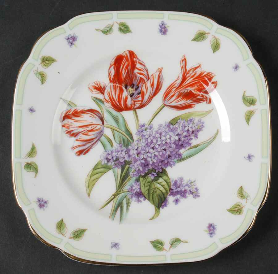 Botanical Teas Square Bread & Butter Plate by Royal Albert-1