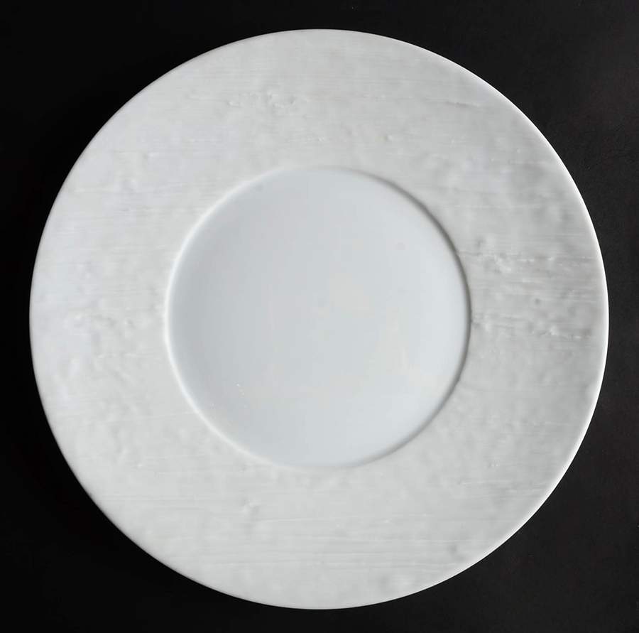 Makassar White (Matte) Service Plate (Charger) by Raynaud-1