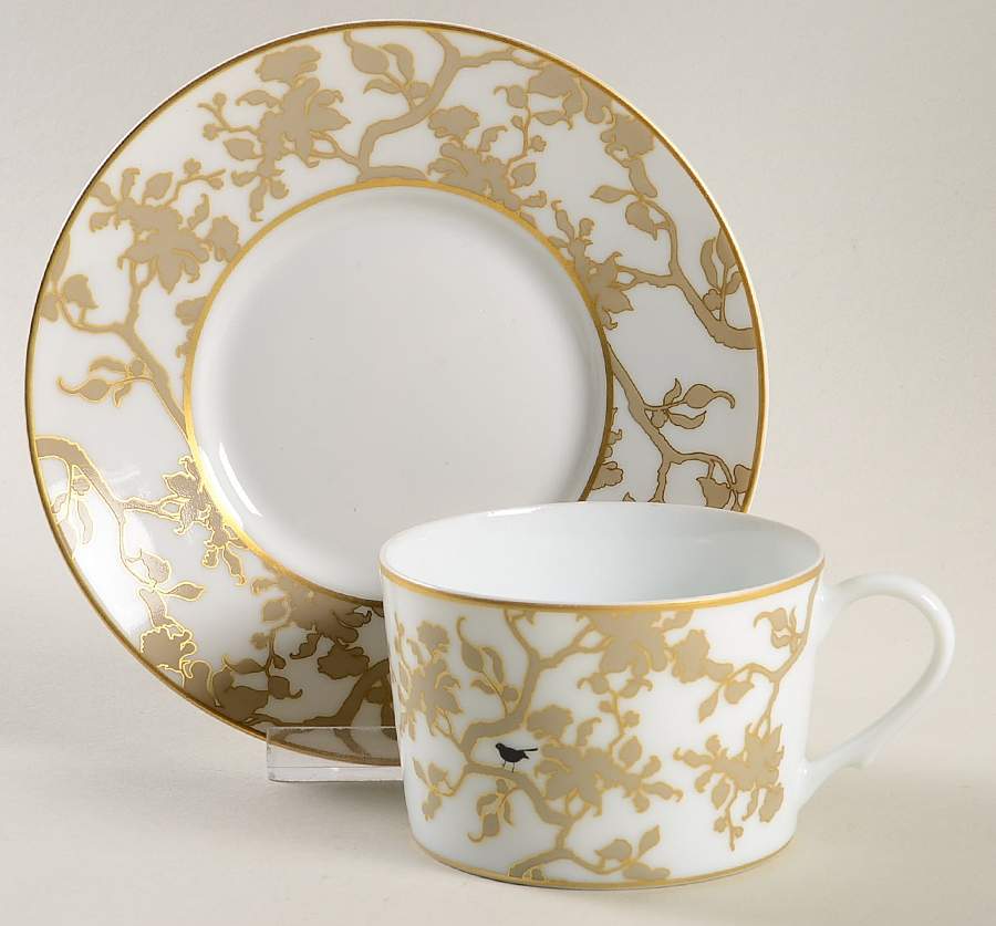 Bird Flat Cup & Saucer Set by Raynaud-1