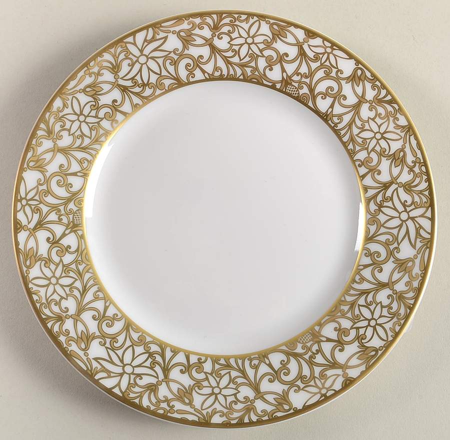 Salamanque Gold Salad Plate by Raynaud-1