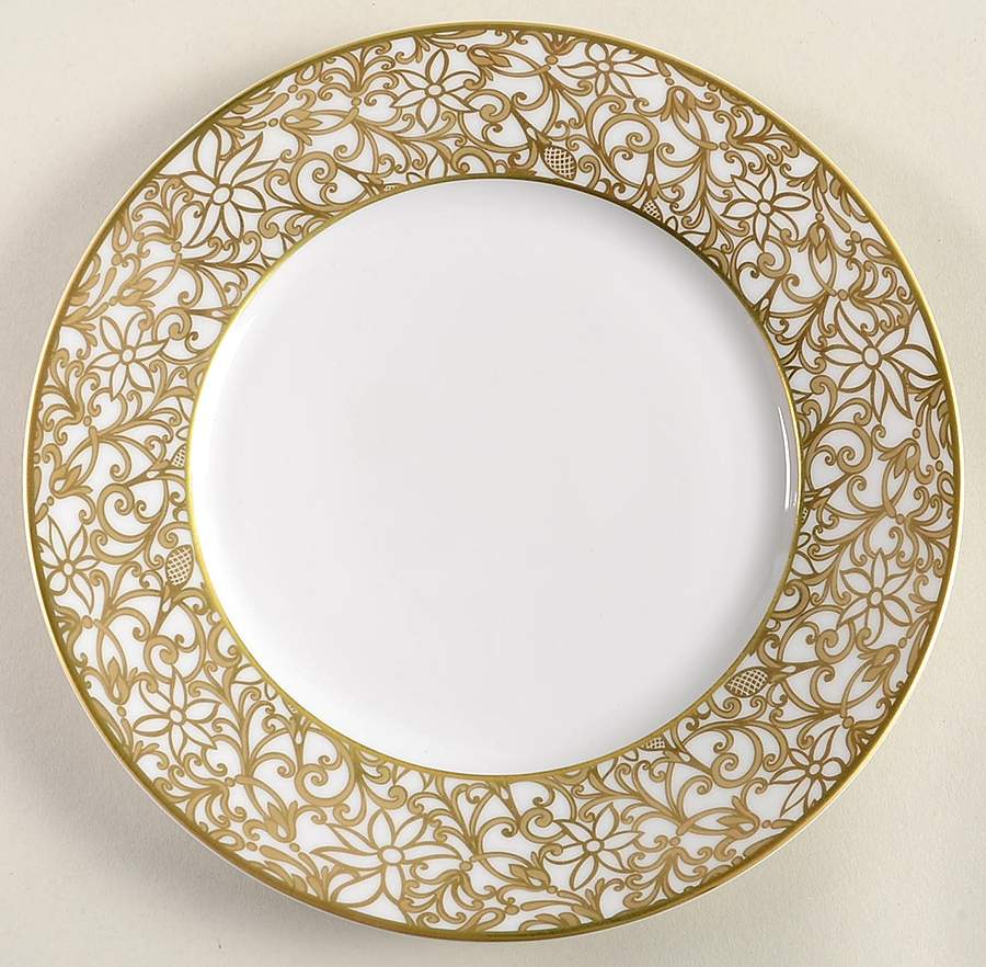 Salamanque Gold Dessert/Pie Plate by Raynaud-1