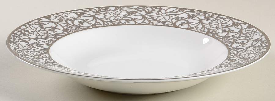Salamanque Platinum Rim Soup Bowl by Raynaud-1