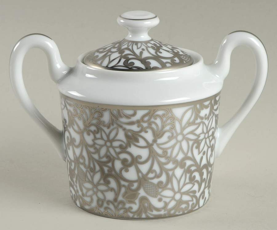 Salamanque Platinum Sugar Bowl & Lid by Raynaud-1